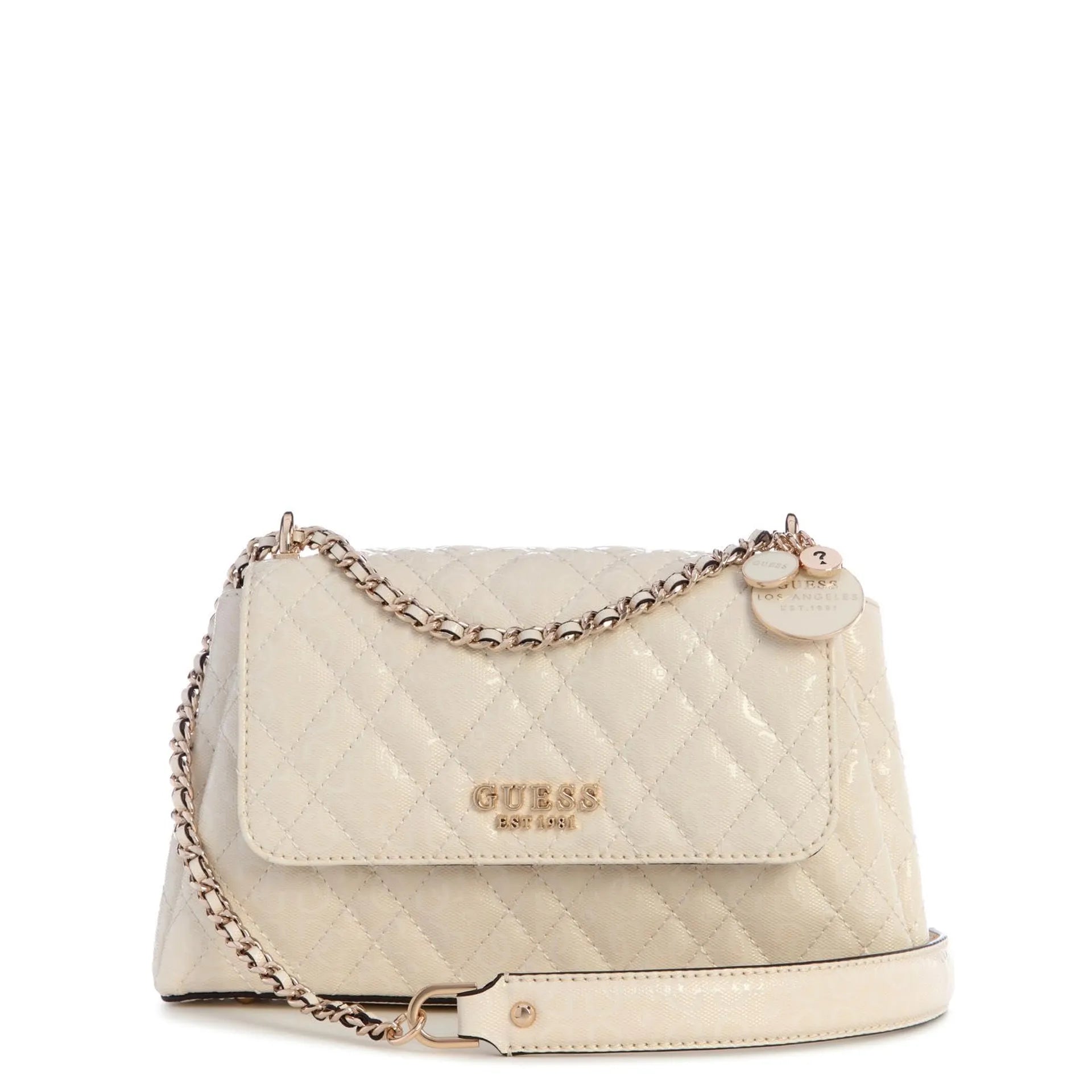 Guess Quilted Crossbody Bag – Cream